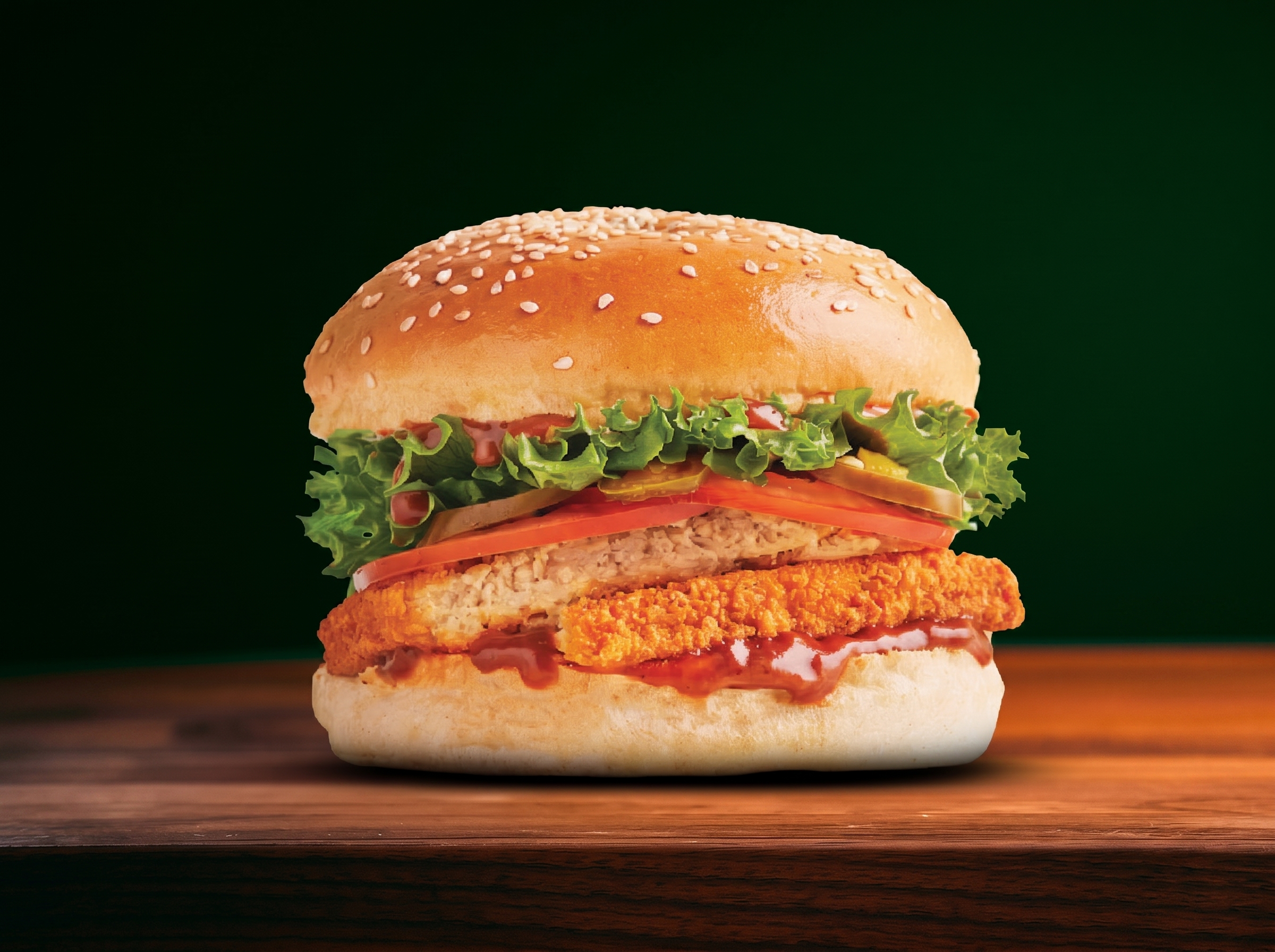Spicy BBQ Chick'n Burger
